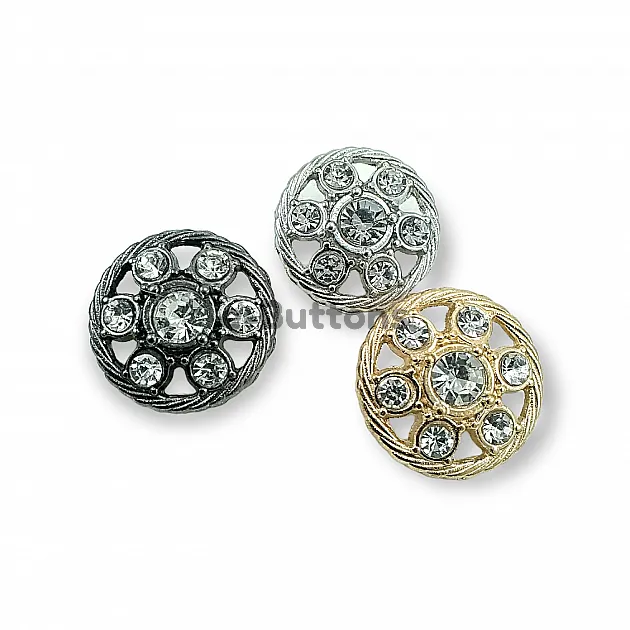 Rhinestone Button - Jacket and Cardigan Button 25 mm 40 L PBT0027 Rhinestone Button - Jacket and Cardigan Button 25 mm 40 L PBT0027