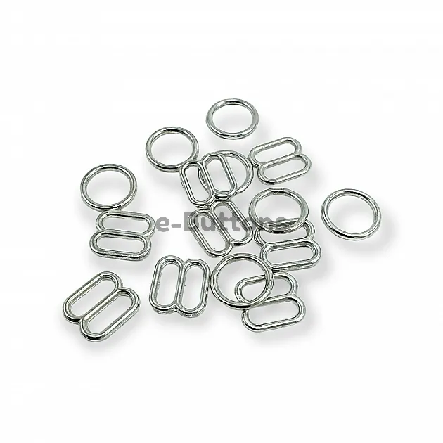 10 mm Sütyen Askı Ayar Tokası ve Halkası PBT0006 10 mm Sütyen Askı Ayar Tokası ve Halkası PBT0006