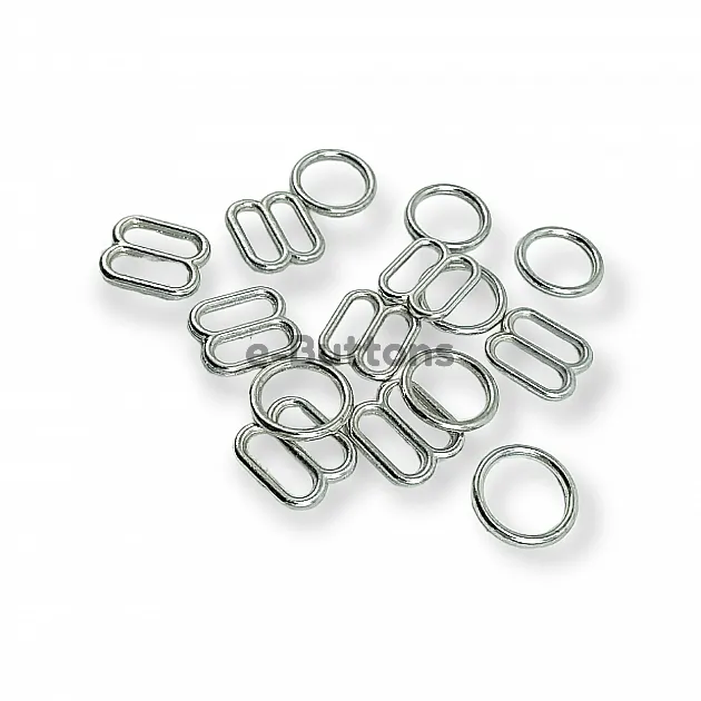 10 mm Sütyen Askı Ayar Tokası ve Halkası PBT0006 10 mm Sütyen Askı Ayar Tokası ve Halkası PBT0006