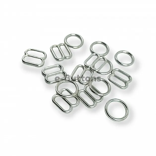 10 mm Sütyen Askı Ayar Tokası ve Halkası PBT0006 10 mm Sütyen Askı Ayar Tokası ve Halkası PBT0006