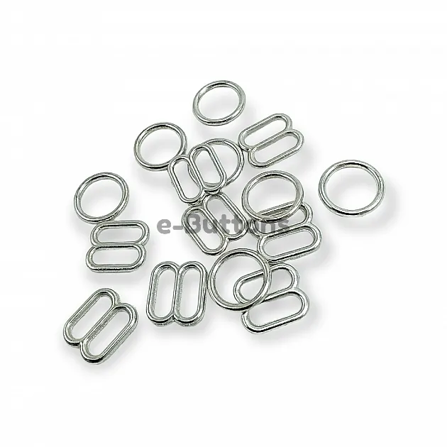 10 mm Sütyen Askı Ayar Tokası ve Halkası PBT0006 10 mm Sütyen Askı Ayar Tokası ve Halkası PBT0006