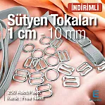 Sütyen Aksesuarları 10 mm Askı Ayar Tokası Kancası ve Halkası 250 Ad/Paket CGT003T10Promo