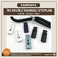 Plastic Stopper with Two Holes 4 mm Hole Diameter 100 Adet/Packet  H005014Promo