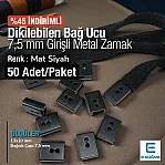 Cord End Sew-On - Cube Shape Matte Black 50 pcxs/Packet Entry 7.5 mm - 0,27" PROMOART0034