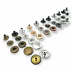14 mm Snaps Fasteners 35/64" Curved 22L Brass Set of 4 ERCB0014PR