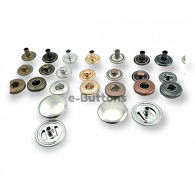 Çıtçıt Düğme 16 mm Bombeli 54 Sistem Pirinç 4 lü Takım ERCB0016PR Çıtçıt Düğme 16 mm Bombeli 54 Sistem Pirinç 4 lü Takım ERCB0016PR