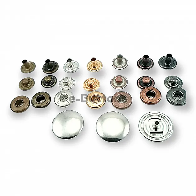 Çıtçıt Düğme 18 mm Bombeli Pirinç 54 Sistem 4 lü Takım ERCB0018PR