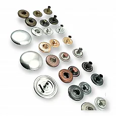 18 mm Snaps Fasteners 45/64" Curved 28L Brass Set of 4 ERCB0018PR