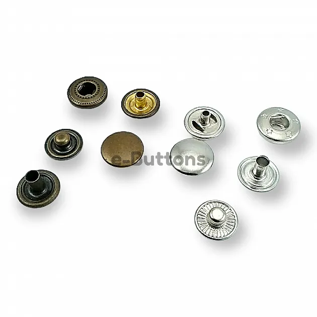 11,5 mm Snaps Fasteners 29/64" Curved 18L Brass Set of 4 ERCB0115PR