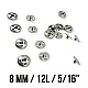 Sew-On Snap Button Brass Stainless 8 mm 12 L 5/16" ERD080PR4