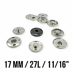 Sew-On Button 17 mm 27 L 11/16" Brass Stainless ERD170PR4
