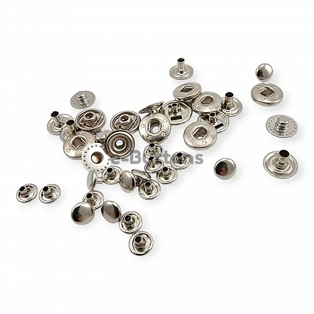 Brass Snap Fastaners 6 mm 8L / 15/64" VT2 Snap Fasteners ERC00PR06 Brass Snap Fastaners 6 mm 8L / 15/64" VT2 Snap Fasteners ERC00PR06