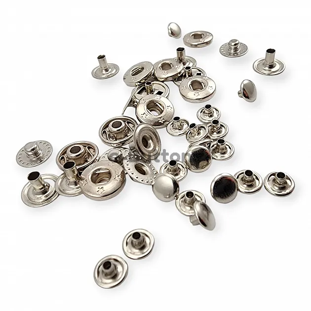 Brass Snap Fastaners 6 mm 8L / 15/64" VT2 Snap Fasteners ERC00PR06 Brass Snap Fastaners 6 mm 8L / 15/64" VT2 Snap Fasteners ERC00PR06