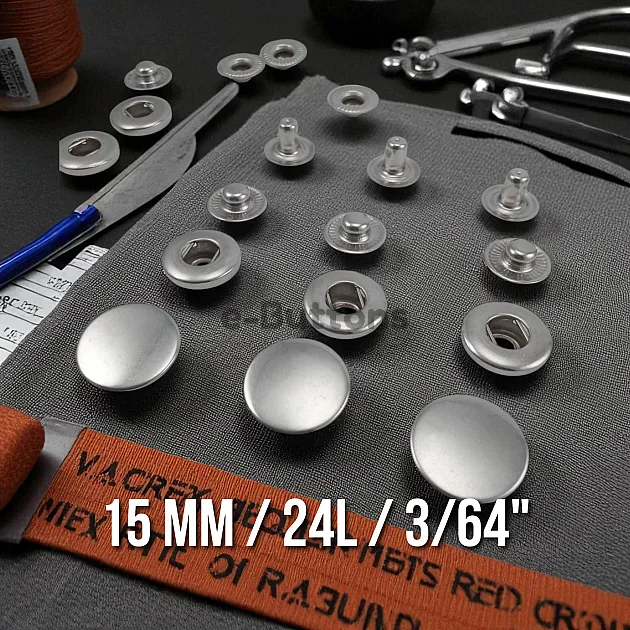 Alfa Paslanmaz Çıtçıt 15 mm 54 Sistem 4 lü Takım ERCA0015P