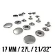 Alfa Paslanmaz Çıtçıt 17 mm 54 Sistem 4 lü Takım ERCA0017P Alfa Paslanmaz Çıtçıt 17 mm 54 Sistem 4 lü Takım ERCA0017P