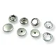 Brass Prong Snap Fasteners For Coat 250 pcs Deluxe Series Single Cap PRV20R300