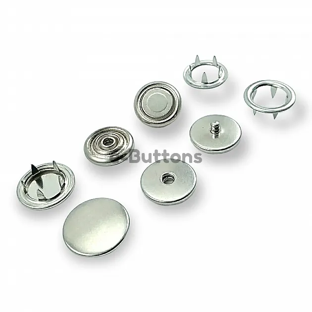 Brass Prong Snap Fasteners For Coat 250 pcs Deluxe Series Single Cap PRV20R300