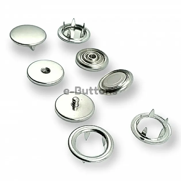 Brass Prong Snap Fasteners For Coat 250 pcs Deluxe Series Single Cap PRV20R300