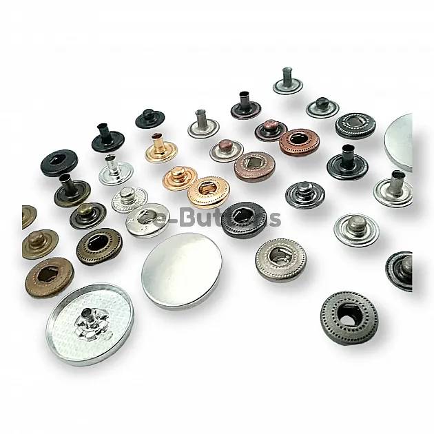 Zamak Çıtçıt 20 mm Düz 54 Sistem 4 lü Takım ERC0020ZMK
