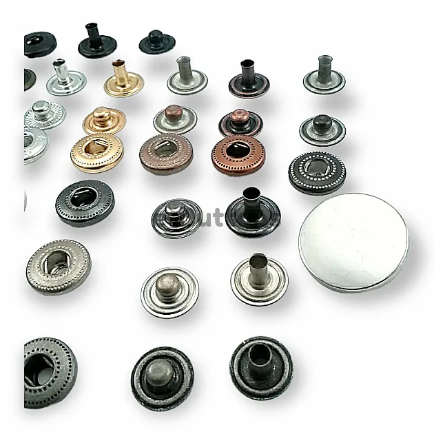 Zamak Çıtçıt 20 mm Düz 54 Sistem 4 lü Takım ERC0020ZMK