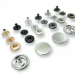 18 mm Snaps Fasteners 45/64" Coin Type Flat 28L Brass Set of 4 ERCB0018PRP