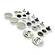 20 mm Snaps Fasteners 25/32" Coin Type Flat 32L Brass Set of 4 ERCB0020PRP