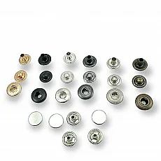 10,5 mm Snaps Fasteners 13/32" Coin Type Flat 16L Brass Set of 4 ERCB0105PRP