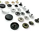 Plastic Snaps Buttons 19/32" Coin Type 15 mm 24L Brass Set Of 4 ERCB0015PLP