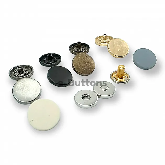 Magnetic Snap Fastener 15 mm Flat Zamak Set of 4 ERMK015ZMK15