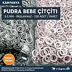 Baby Snap Buttons 3/8" Stainless 9,5 mm Prong Snaps Fastener Powder Color 250 Pcs/Pk C0095DPPKPudra