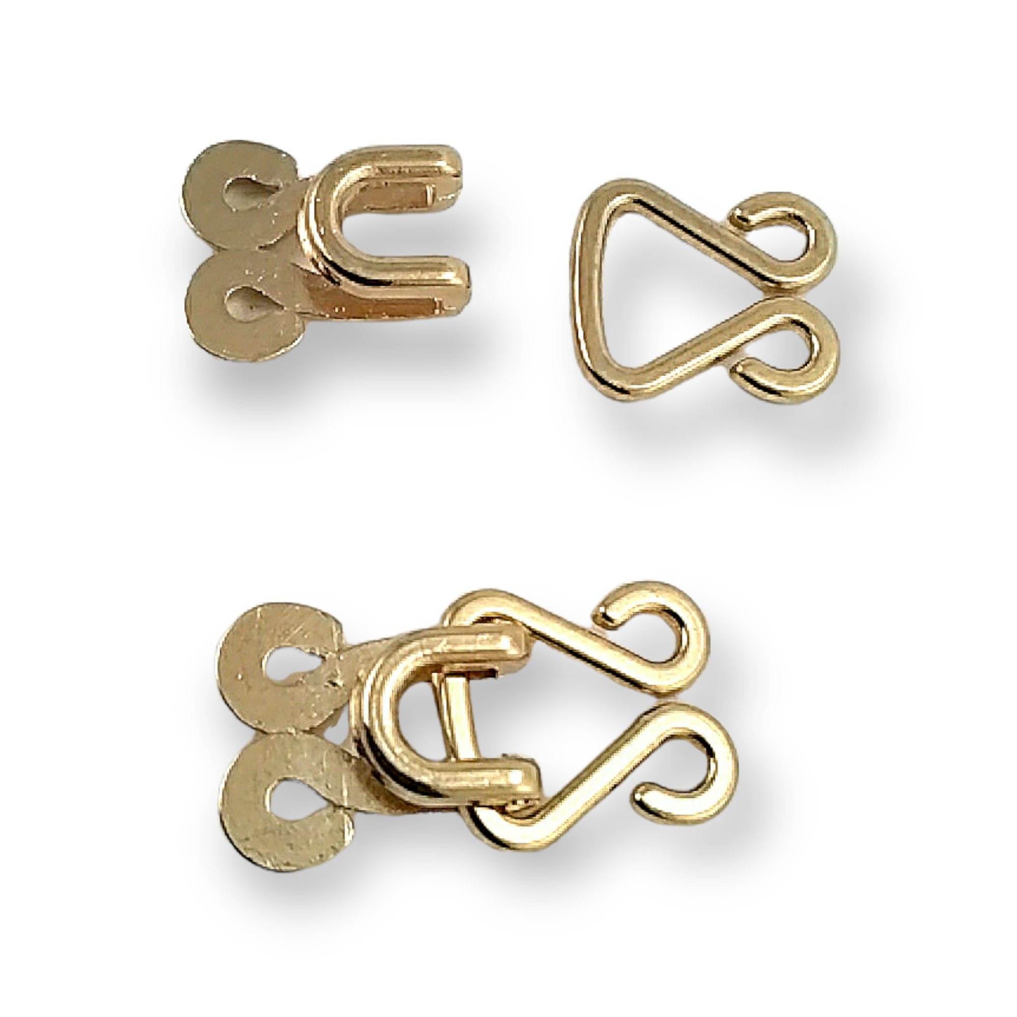 E-Buttons E 1762 7.5 mm zinc-alloy sew-on garment hook component E-Buttons E 1762 7.5 mm zinc-alloy sew-on garment hook component